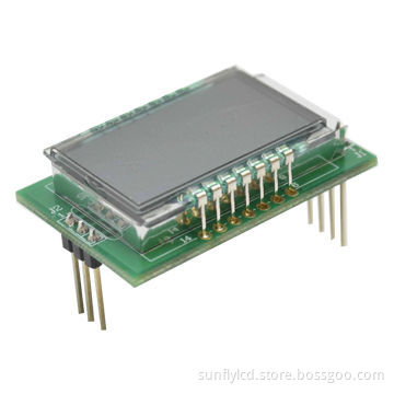 TN LCD Module with -30 to 70°C Operating Temperature and Pin Connector